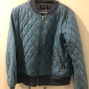 Blank Blue Bomber Jacket